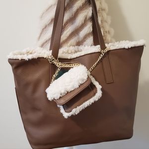 NWT Aspen Reversible Carry-All Tote Bag with Mini Card Holder